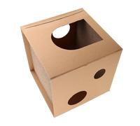 WEKADRIN Square Cat Scratcher Nest with Safe Corrugated Cardboard Scratching Surface Multi-functional Kitten House and Pet Bed Indoor Cat Scratch Board for Cozy Rest and Claw Care