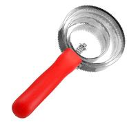 WEKADRIN Stainless Steel Cattle Grooming Brush with Plastic Handle Moderate Curve Horse Hair Brush for Livestock Massage and Shedding Comfortable Grip Tool for Healthy Coat Care