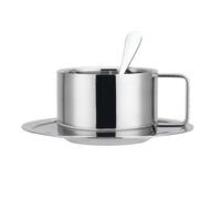 WEKADRIN Stainless Steel Coffee Cup Set Double Layer Insulated Design Not Easily Rusted Or Deformed with Spoon and Saucer for Home and Outdoor Use