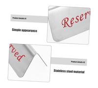 WEKADRIN Stainless Steel Double-sided Reserved Table Sign Two-sided Seating Card for Weddings Receptions Restaurants with Visibility From Both Sides and Elegant Design