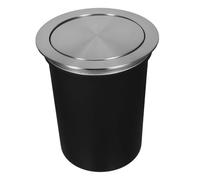 WEKADRIN Stainless Steel Embedded Kitchen Garbage Bin with Flip Lid Space Saving Countertop Trash Can for Food Waste Containment Easy Clean Built In Waste Bin for Organized Kitchens