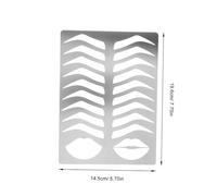 WEKADRIN Stainless Steel Eyebrow Stencil Template Lightweight Portable Eyebrow Shaping Tool for Makeup Practice Salon Use with Multiple Shape Options