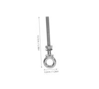 WEKADRIN Stainless Steel Lifting Eye Bolt with Nut Washer Heavy Duty Long Shank Ring Hook Bolt for Outdoor Use Rust Resistant