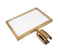 WEKADRIN Stanchion Sign Holder A3 Landscape Frame with Gold Metal Display Rack for Crowd Control Queue Barrier Posts Suitable for Airports and Events