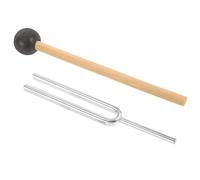 WEKADRIN Steel Instrument Tuning Fork and Rubber Mallet Hammer Set Practical Musical Instrument Accessories for Guitar Tuner and Music Practice for Adults