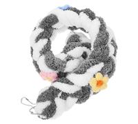 WEKADRIN Sugar Glider Climbing Rope Toy and Hanging Chew Toy for Squirrel and Rat Cages, Grey-white Braided Cotton Rope Accessory for Small Pets’ Cage Enrichment and Climbing