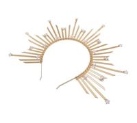 WEKADRIN Sunburst Spike Crown Headband for Women Lightweight Goddess Headpiece Retro Party Halloween Dress Up Accessory Comfortable Easy to Wear for Photography Events