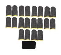 WEKADRIN Sweat-resistant Game Finger Covers with Silver Fiber Comfortable Thumb Sleeves for Gaming Anti-friction Breathable Finger Protectors Portable Pack with Storage Box