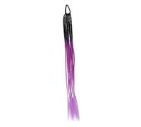 WEKADRIN Synthetic Gradient Hair Braid Ponytail Extension 36-inch Black Dark Purple Light Purple Fiber Hairpiece for Women Hairstyles