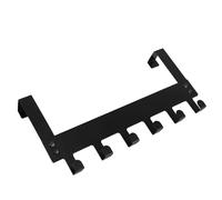 WEKADRIN The Door Hooks 6 Hooks Black Sl inish Strong Load Capacity Space Optimization Practical Door Mounted Hanger for Bathroom and Bedroom
