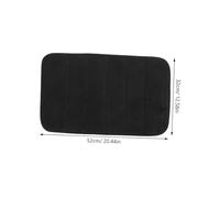WEKADRIN Thick Coral Fleece Bath Floor Mat Non-slip Memory Foam Rug for Bathroom Entryway Indoor Door Mat Soft Vertical Stripe Design Black