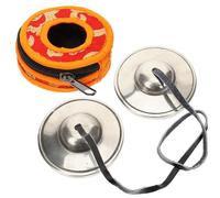 WEKADRIN Tibetan Tingsha Cymbals Set Small White Copper 7.5cm with Carrying Pouch Buddhist Meditation Yoga Bell Religious Ceremony Percussion Instrument
