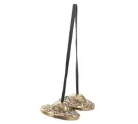 WEKADRIN Tibetan Tingsha Ritual Cymbals Meditation Chime Bells for Healing and Mindfulness Yoga with Copper Embellishments Easy to Use Buddhist Relaxation Musical Instrument