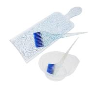 WEKADRIN Translucent Blue Hair Dye Bowl and Brush Kit with Shimmering Effect Soft Comfortable Hair Color Tool Set for Use Material