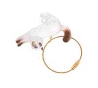 WEKADRIN Transparent Cat Hair Storage Box Keychain Pet Fur Keepsake Holder Creative Memorial Container for Collecting Whiskers Handmade Cat-shaped Design for Feline Lovers