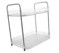 WEKADRIN Transparent Cup Drain Rack with Portable Tray Multi-Purpose Kitchen Pantry Organizer for Efficient Cup Storage and Easy Cleaning Suitable for Office and Home Use