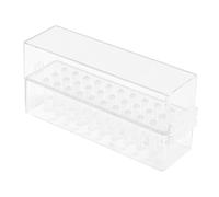 WEKADRIN Transparent Nail Drill Bits Storage Case Manicure Grinding Head Holder for Nail Art Supplies Salon Home DIY Organization