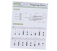 WEKADRIN Trumpet Chord Chart Large Size Chord Finger Guide Music Notes Poster for Beginner Trumpet Learning and Practice