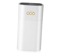 WEKADRIN USB Powered Desktop Air Purifier for Dorm and Bedroom Quiet Mini Air Filter with Adjustable Fan Speeds Large Intake for Smoke Dust Pet Hair Compact White Purifier for Office and