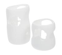 WEKADRIN Useful Baby Bottle Covers Baby Bottle Cases Silicone Reusable Anti-Drop Protective Sleeve White for Daily Life 2Pcs Set