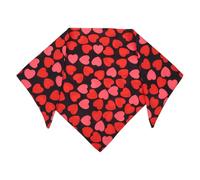 WEKADRIN Valentine's Heart Print Pet Bandana Triangle Bib for Dogs Soft Absorbent Drool Control Scarf Festive Holiday Parties Accessory