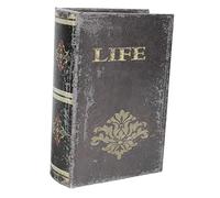 WEKADRIN Vintage Book Shaped Storage Box Faux Book Organizer for Home Office Retro Storage Container Antique Style