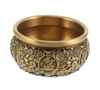 WEKADRIN Vintage Copper Feng Shui Treasure Bowl Prosperity Money Jar Wealth Accumulation Ornament for Home Office Decor Chinese Luck Figurine Copper Construction