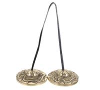WEKADRIN Vintage Cymbal Bell for Meditation and Religious Ceremony Pure Brass Percussion Instrument with Clear Texture and Unique Timbre Traditional Yoga Musical Accessory