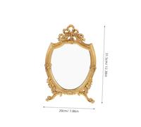 WEKADRIN Vintage European Style Dresser Table Mirror with Stand Wide Retro Makeup Mirror for Bedroom Vanity Desktop for Precise Application