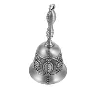 WEKADRIN Vintage Metal Hand Bell Handheld Classroom Bell with Clear Resonant Ring for Teachers Restaurant Dinner Table and Pet Training Retro Decorative Ornament for Weddings and Events