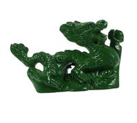 WEKADRIN Vintage Wooden Dragon Statue Chinese Zodiac Figurine Home Office Tabletop Decor Craft Sculpture Stable Flat Base Elegant Traditional Ornament