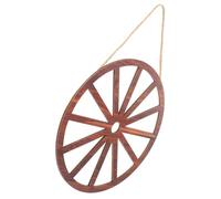 WEKADRIN Vintage Wooden Wagon Wheel Wall Decor Rustic Farmhouse Wall Hanging for Home Bar Garage Sturdy Wood Material Easy to Install