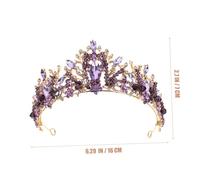 WEKADRIN Violet Crystal Bridal Tiara Crown for Women Lightweight Wedding Hair Decor Luxurious Princess Headdress Accessory for Brides and Special Occasions