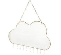WEKADRIN Wall Mounted Metal Jewelry Organizer in Cloud Shape, Golden Necklace and Ear Studs Holder for Closet Or Retail Shop, Space-saving Hanging Display Stand