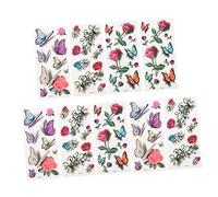 WEKADRIN Waterproof 3d Butterfly Body Stickers 9pcs Temporary Decals Colorful Rub-on Transfers for Women and Girls Outdoor Decoration