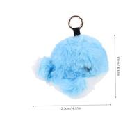 WEKADRIN Whale Plush Keychain Soft Mini Stuffed Animal Bag Pendant for Car Keys and Backpacks, Light Blue Whale Doll Ornament Suitable for and Animal Lovers