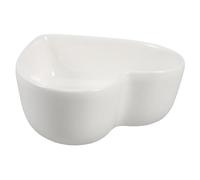 WEKADRIN White Porcelain Heart Shaped Candy Bowl Dessert Plate Ceramic Appetizer Dish for Valentine’s Day Romantic Dinner Party and Wedding Anniversary