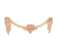 WEKADRIN Wood Carved Furniture Applique Unpainted European Style Solid Wood Onlay for Doors Cabinets Bed Frames for DIY Home Renovation Elegant Interior Accents