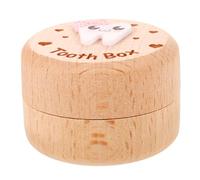 WEKADRIN Wooden Deciduous Tooth Box Teeth Storage Holder for Boys and Girls Fairy Cute Box for Lost
