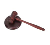 WEKADRIN Wooden Judge's Hammer with Base Lightweight Courtroom Gavel Auction Mallet Solid Wood Sound Practical Legal Tool for Lawyers and Judges