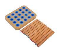 WEKADRIN Wooden Pegboard for Finger Dexterity Exercises with Comfortable to Hold Pegs, Small Finger Strengthening Device for Hand Eye Coordination Training and Fine Motor Skills Development