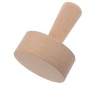 WEKADRIN Wooden Tart Press Tool for Precise Dough Shaping Non-Stick Round Pastry Tamper Classic French Style Egg Tart Mold for Home and Professional Baking of Cheesecakes and Mini Desserts