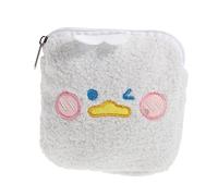 WEKAMOS 1 PC Plush Sanitary Napkin Holder Bag Cartoon Cosmetic Pouch for Menstrual Pads Portable Makeup Organizer with Zipper for Keys Cellphones and Nursing Pads Travel Accessory for