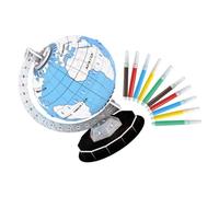 WEKAMOS 1 set DIY Globe Puzzle Set for Educational Painting Interactive Globe Jigsaw for Hands Learning Geography Understanding for Travel Home Decor