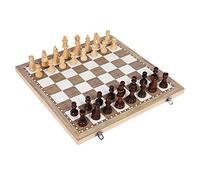 WEKAMOS 1 Set Foldable Wooden International Chess Set Educational Chess for Natural Wood for Training and Leisure Activities