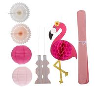 WEKAMOS 1 Set Hawaiian Themed Flamingo Honeycomb Ball Pendant Set Creative Spiral Party Supplies for Tropical Events Birthday Celebrations and Pool Parties Unique Decor for Memorable