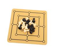 WEKAMOS 1 Set Portable Nine Mens Morris Board Game Set Traditional Strategy Chess for Family Gatherings Compact Design for Travel and Entertainment Versatile Dual Function Board for Fun