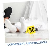 WEKAMOS 10 pcs Crime Scene Table Number Markers Triangle Evidence Signs Black Print for Party Decoration and Investigation Games