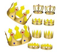 WEKAMOS 10 Pcs King Crowns with Rhinestones Decorative Tiara for Adults Party and Birthday Accessory Suitable for Theme Events and Cosplay