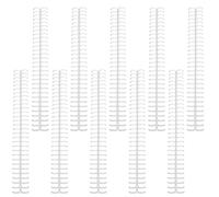 WEKAMOS 10 Pcs White Plastic 30-Hole Loose Leaf Binder Rings for A4 Document Binding, DIY Notebook Spiral Binding Coils Replacement Accessories for Office and School Use